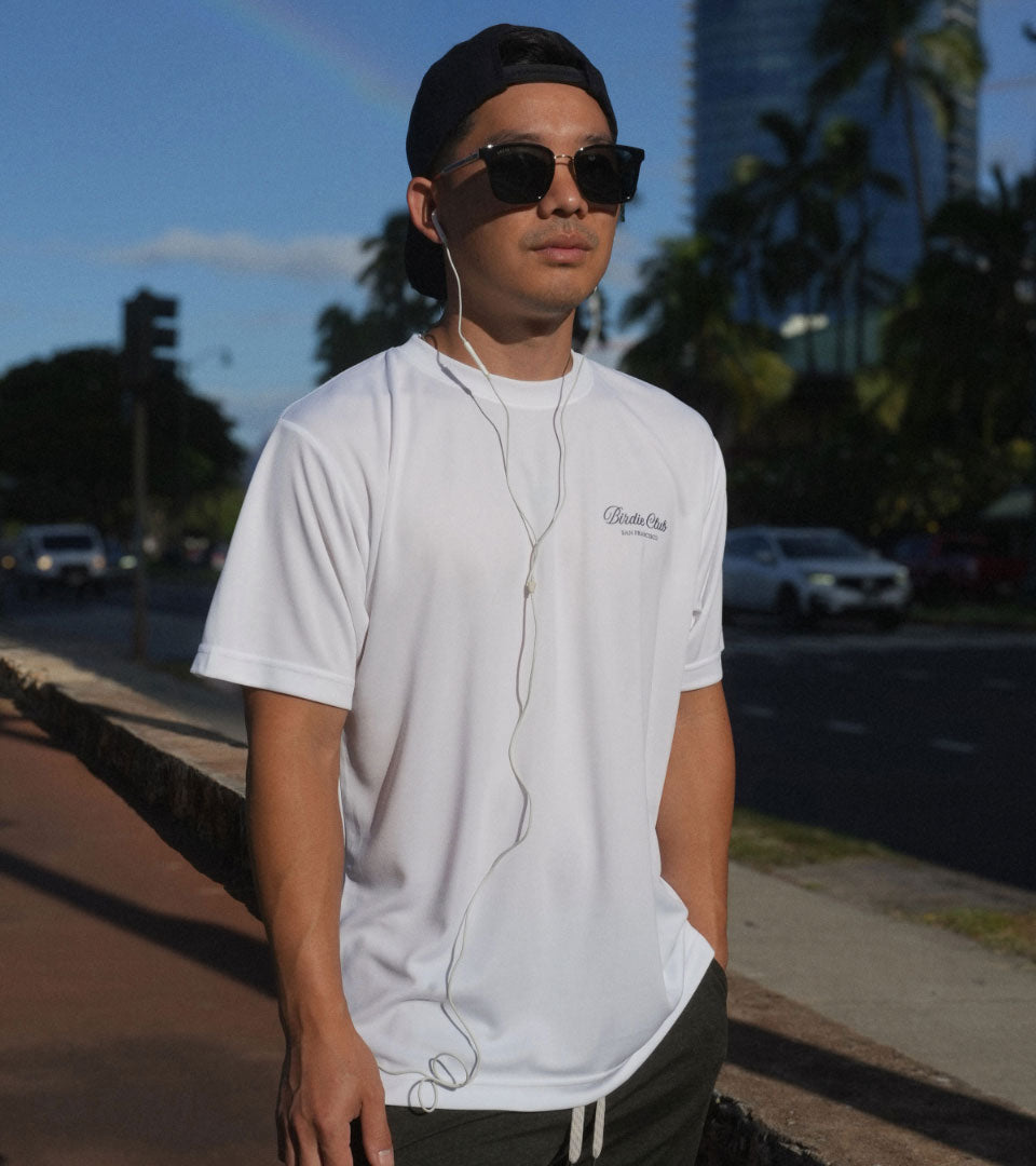 The Core Tee - White / Navy