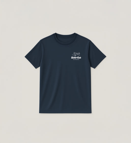 The Birdie Tee - White / Navy